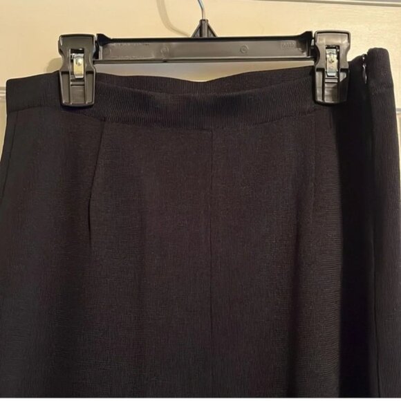 Thom Smith Atelier XXI Black Pant Stretch Wide Leg Side Zip Medium - Picture 9 of 9